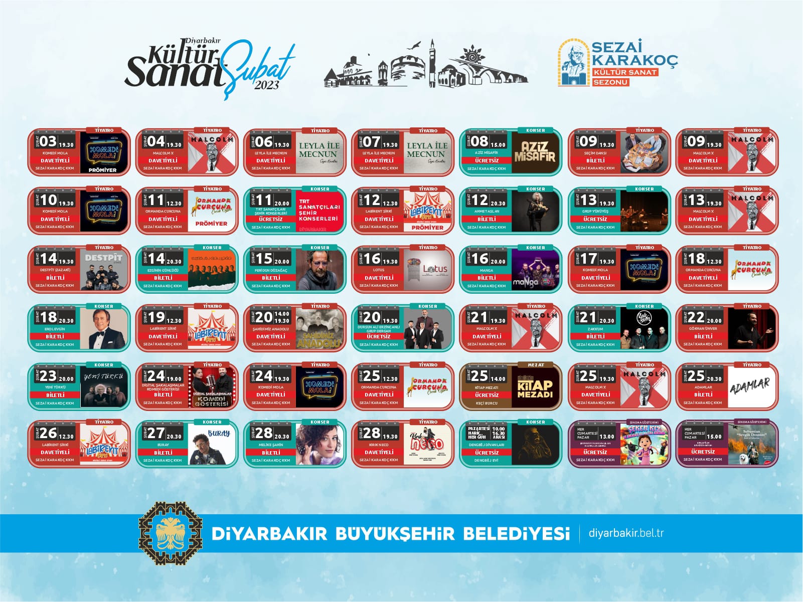 Şubat’ta Tiyatro Zamanı Sezai Karakoç Kültür Sanat Sezonu